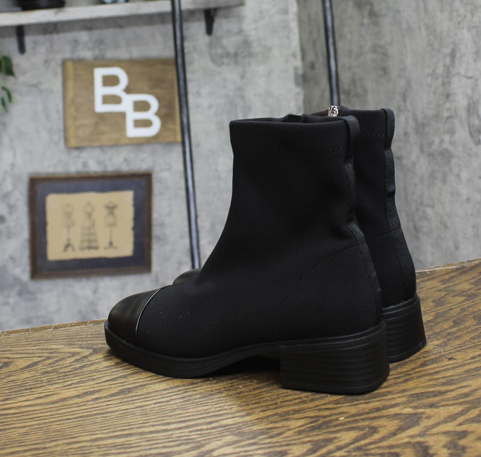 Other Nwt Aerosoles Dimmi Ankle Bootie Black Stretch Fabric 6m Size US 6 / IT 36 - 2 Thumbnail