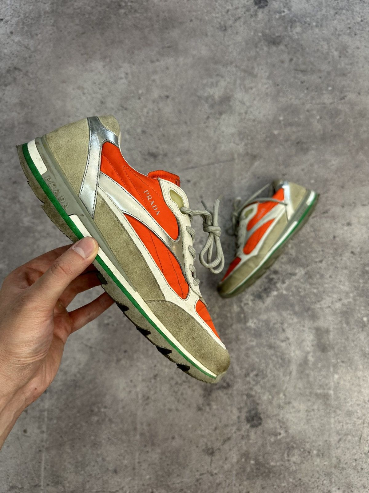 90s PRADA archive suède leather shoes Prada Vintage Prada Suede Leather Nylon Shoes Rare Archival 90s