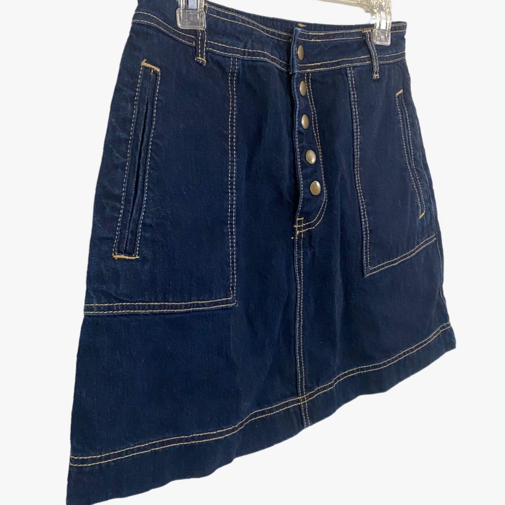 Free People **Free People Blue Denim High Waisted Mini Skirt Women's Size 28** User: **Free People Blue Denim High-Waisted Mini Skirt Size 28** Size 28" / US 6 / IT 42 - 3 Thumbnail