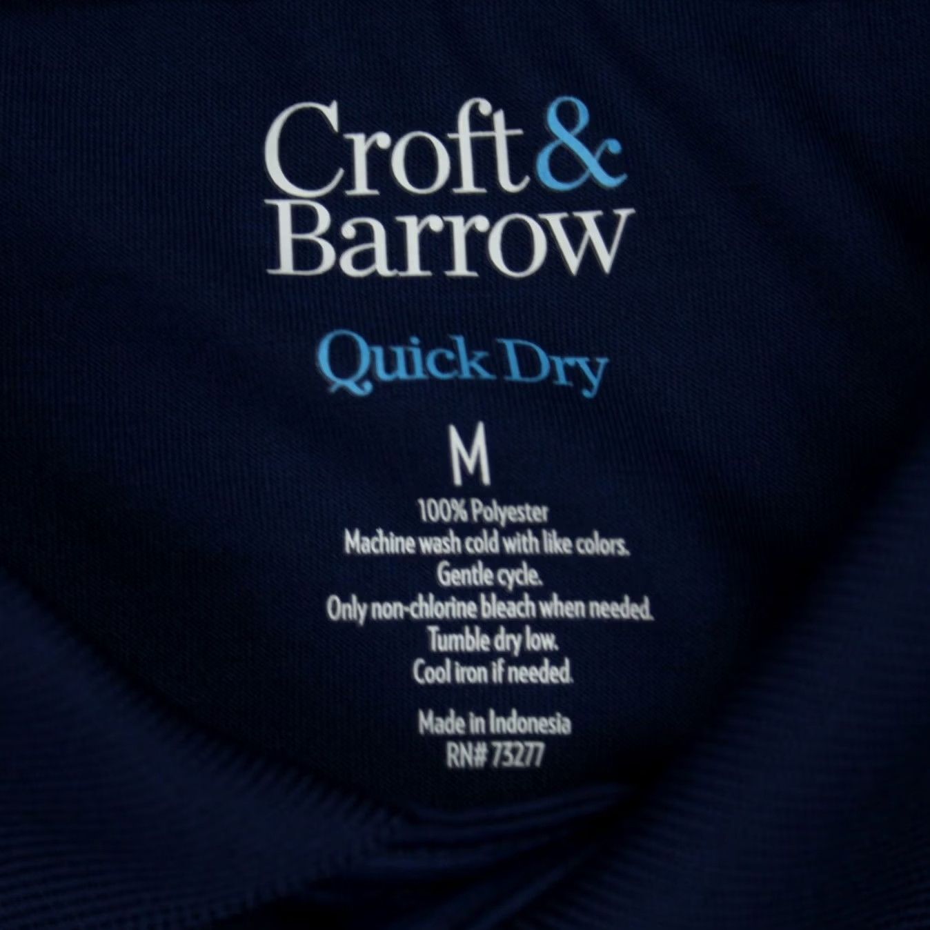 Croft & Barrow Croft & Barrow Polo Shirt Mens Medium Blue 100% Polyester Quick Dry S/S Pullover Shirt Size US M / EU 48-50 / 2 - 7 Thumbnail