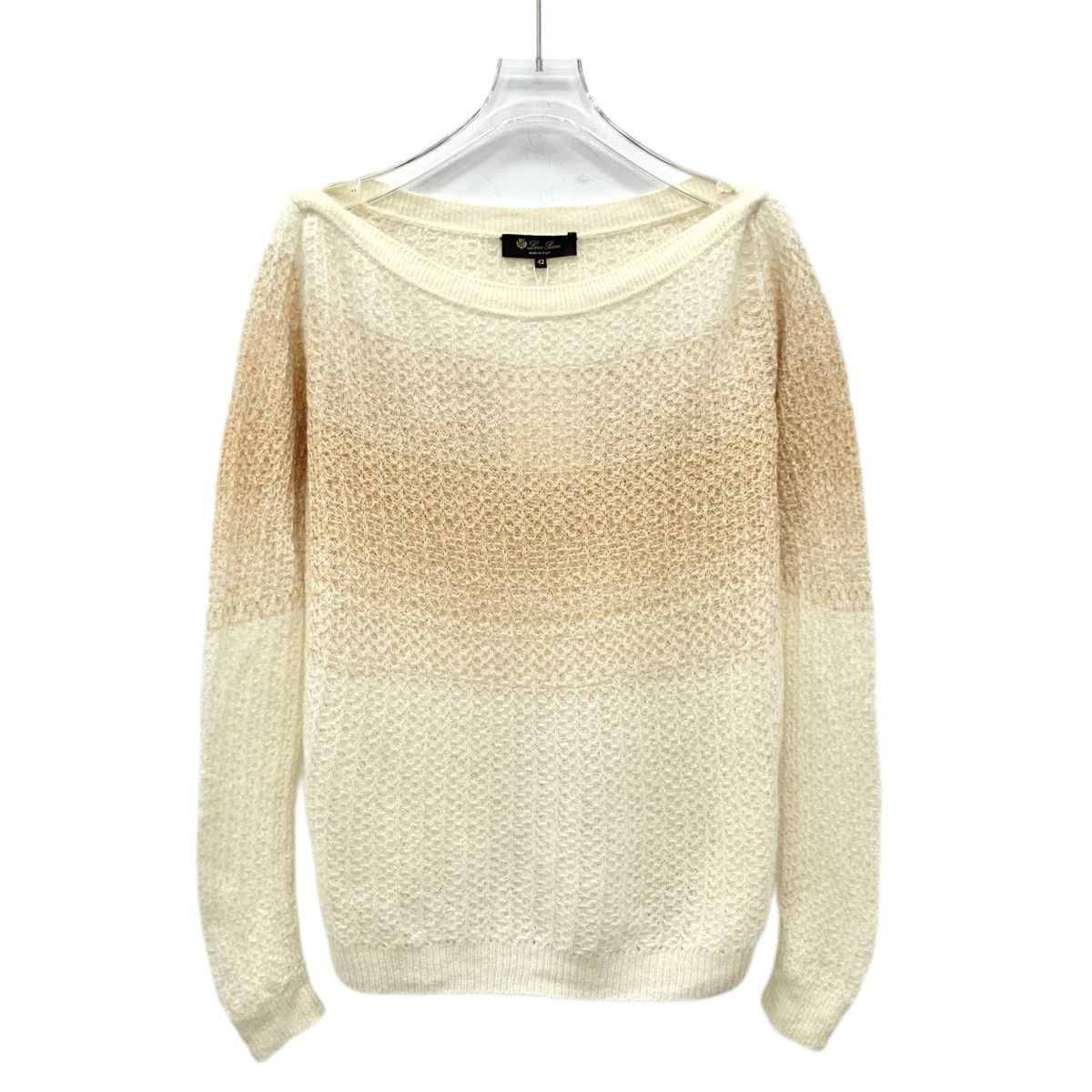 Loro Piana Loro Piana Off Shoulder Long Sleeve Knit Sweater K26WX Size M / US 6-8 / IT 42-44 - 1 Thumbnail