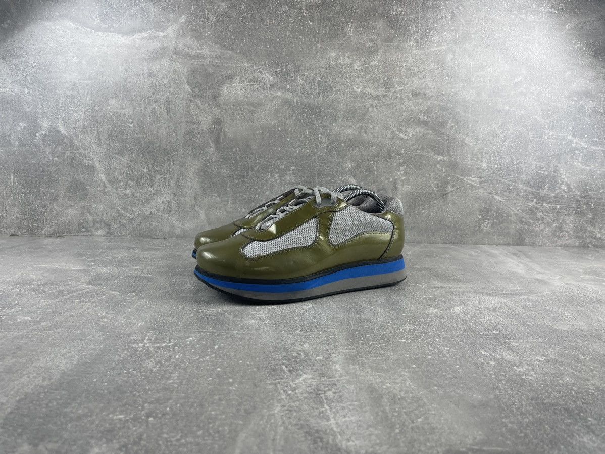 Platform Sneakers Green Prada Sneakers Prada Men's America's Cup