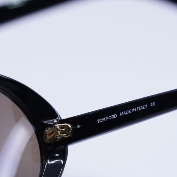Tom Ford Tom Ford Geraldine TF0202 01J Sunglasses Black Oval Frame Size ONE SIZE - 7 Thumbnail