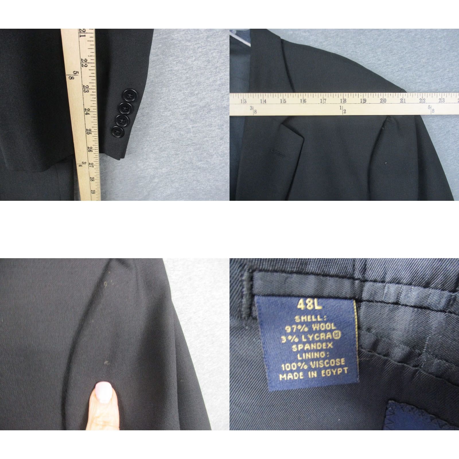 Brooks Brothers VINTAGE Brooks Brothers 346 Blazer 48L Wool Stretch Jacket Black Mens Blazer Size 48R - 8 Thumbnail