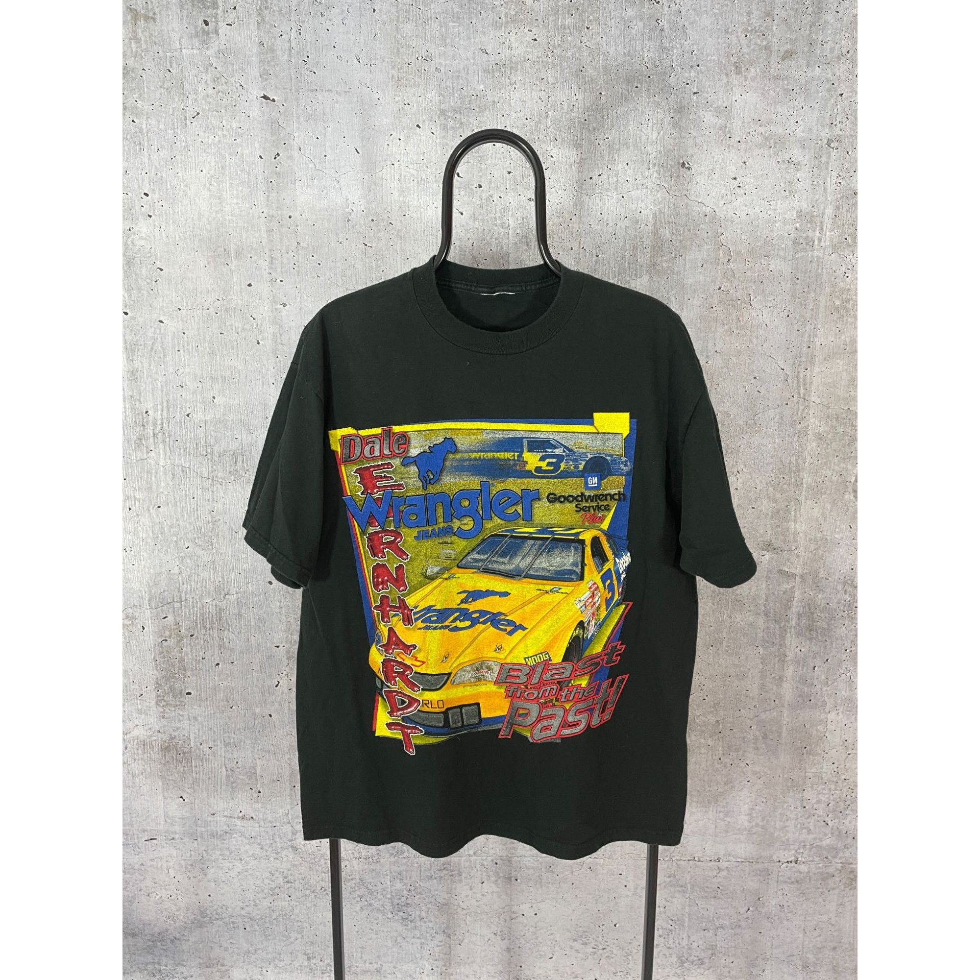 Vintage Men's Black Faded Vintage T-shirt Baggy Cars Motorsport Cott Size US M / EU 48-50 / 2 - 1 Thumbnail