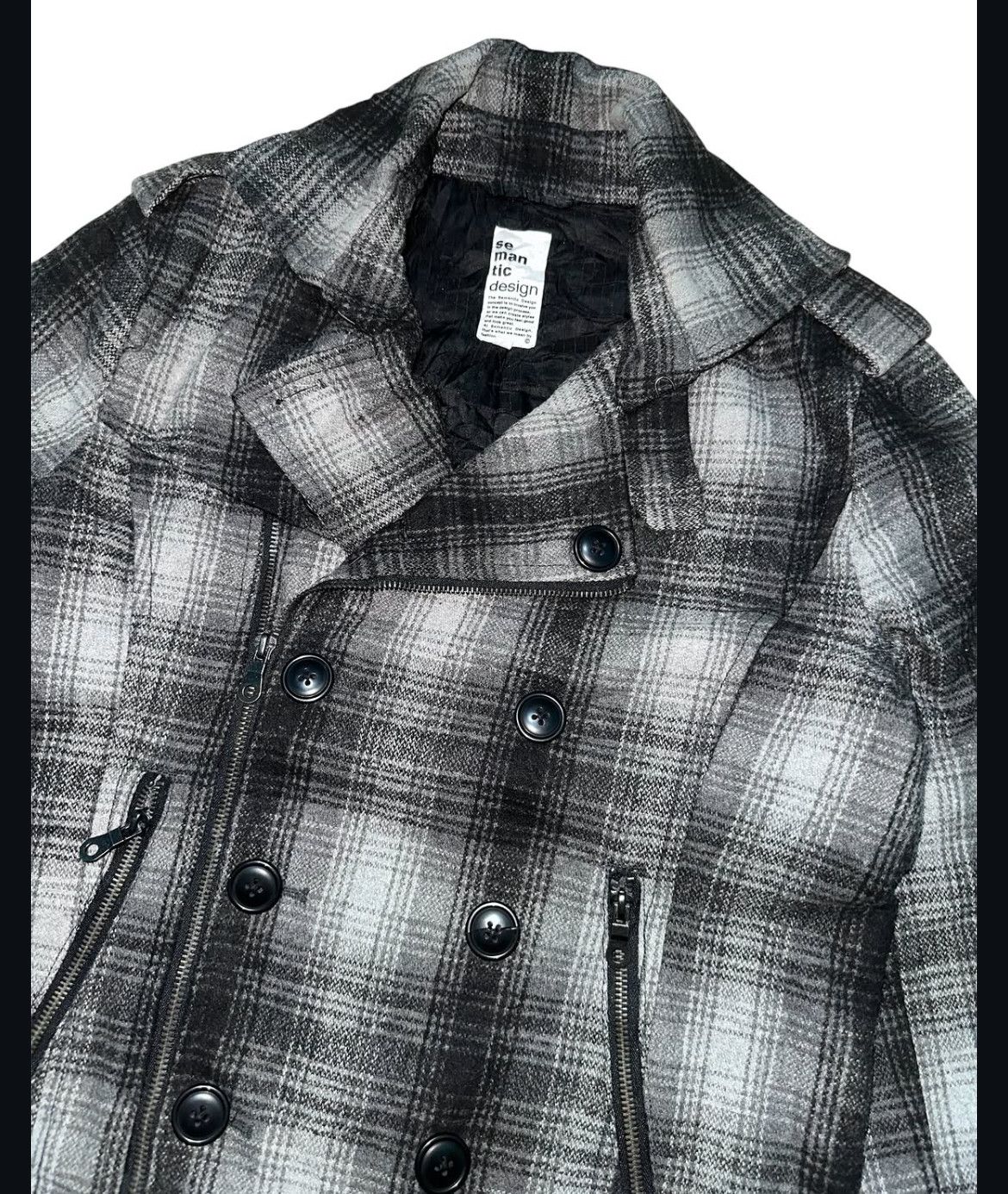 Japanese Brand 2000s Semantic Napoleon Asymmetric Biker y2k Lgb Ifsix Size US M / EU 48-50 / 2 - 3 Thumbnail