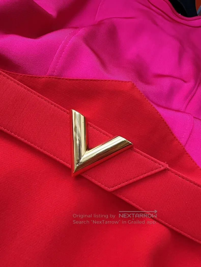 Louis Vuitton Louis Vuitton Red, rose and pink slim dress Size S / US 4 / IT 40 - 5 Thumbnail