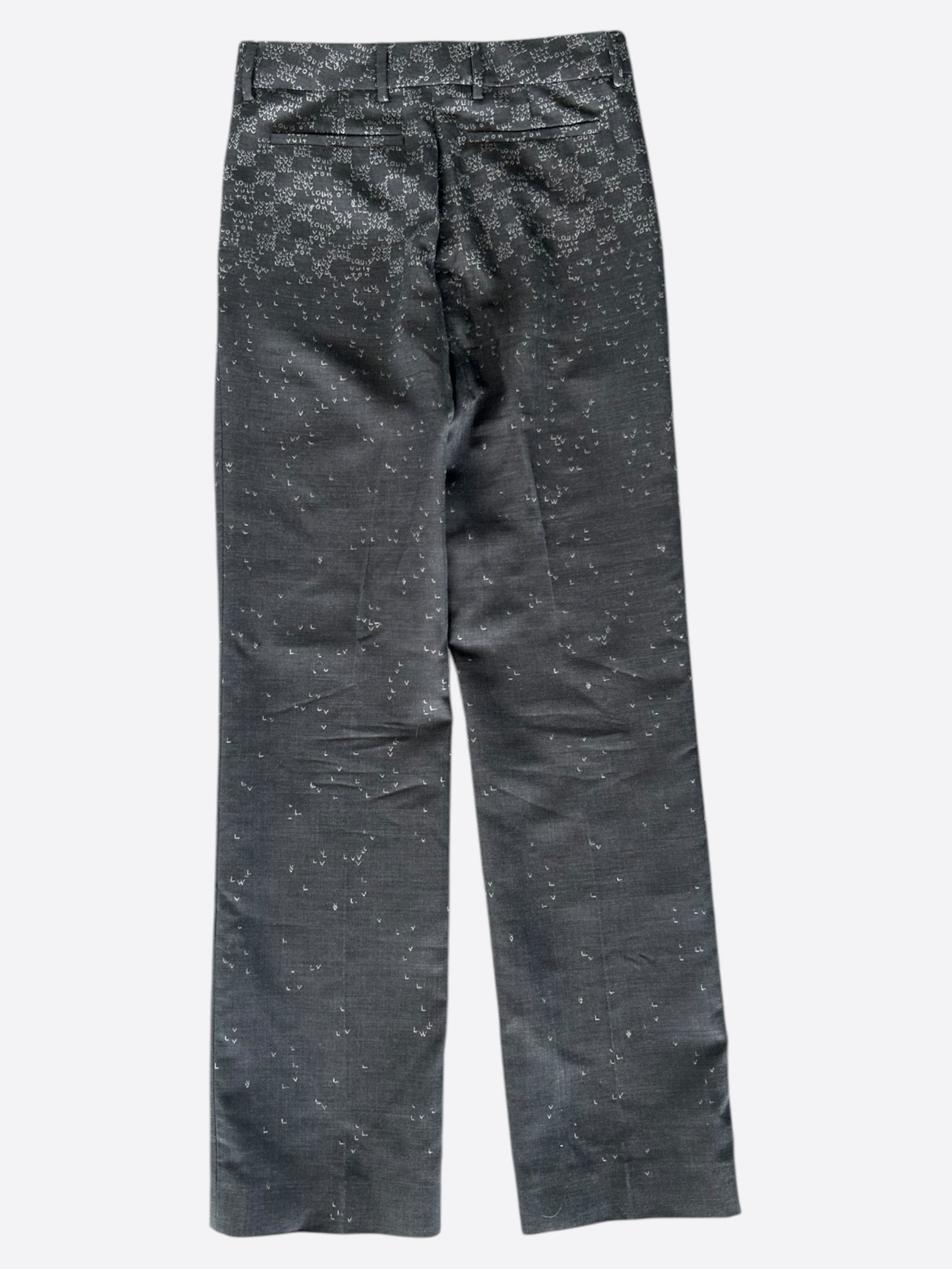 Louis Vuitton Louis Vuitton Grey & White LV Spread Trousers Size US 32 / EU 48 - 2 Thumbnail