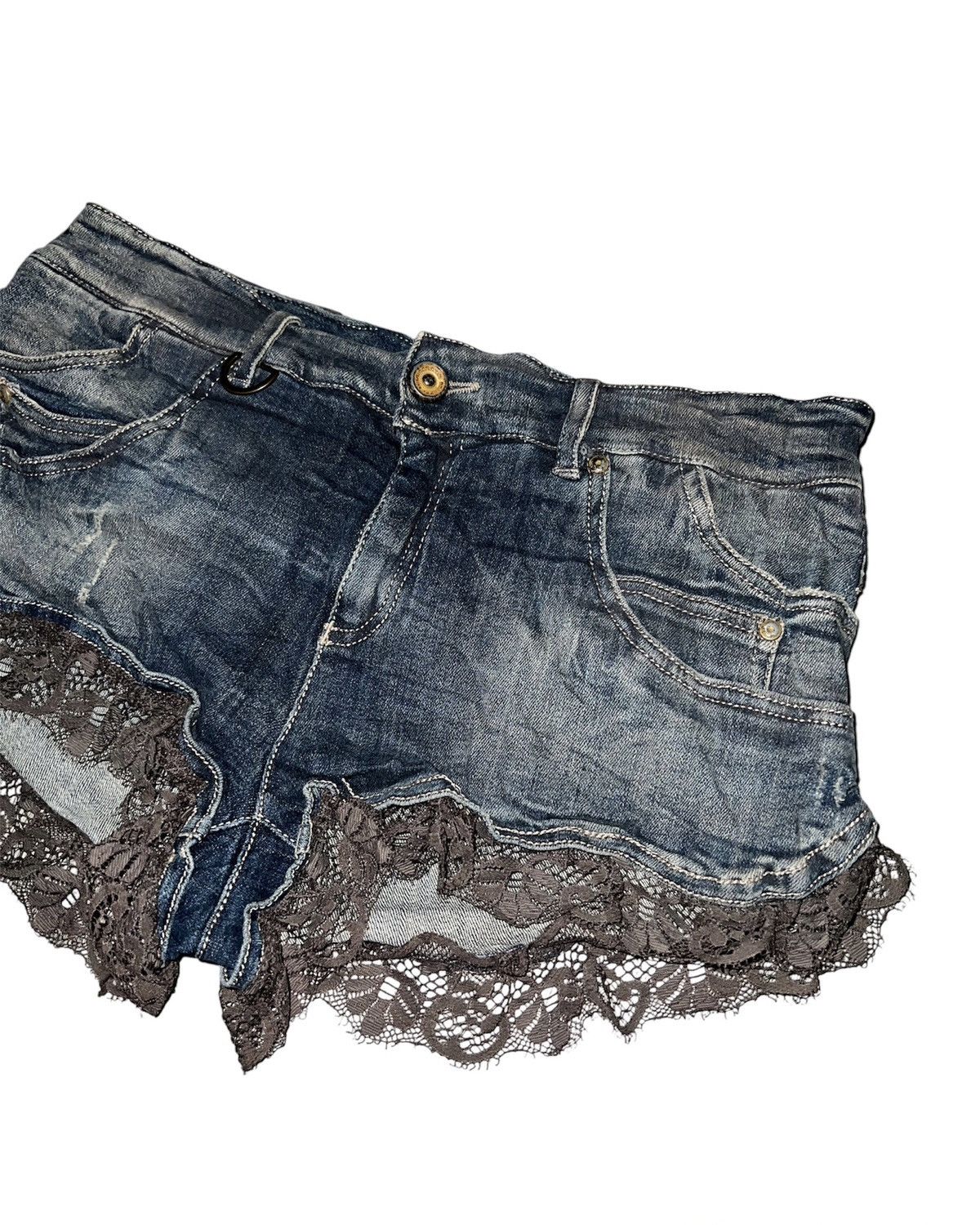Seditionaries Rare MARIAGRAZIA PANIZZI micro shorts ☠️👾 Size 25" / US 0 / IT 36 - 4 Thumbnail