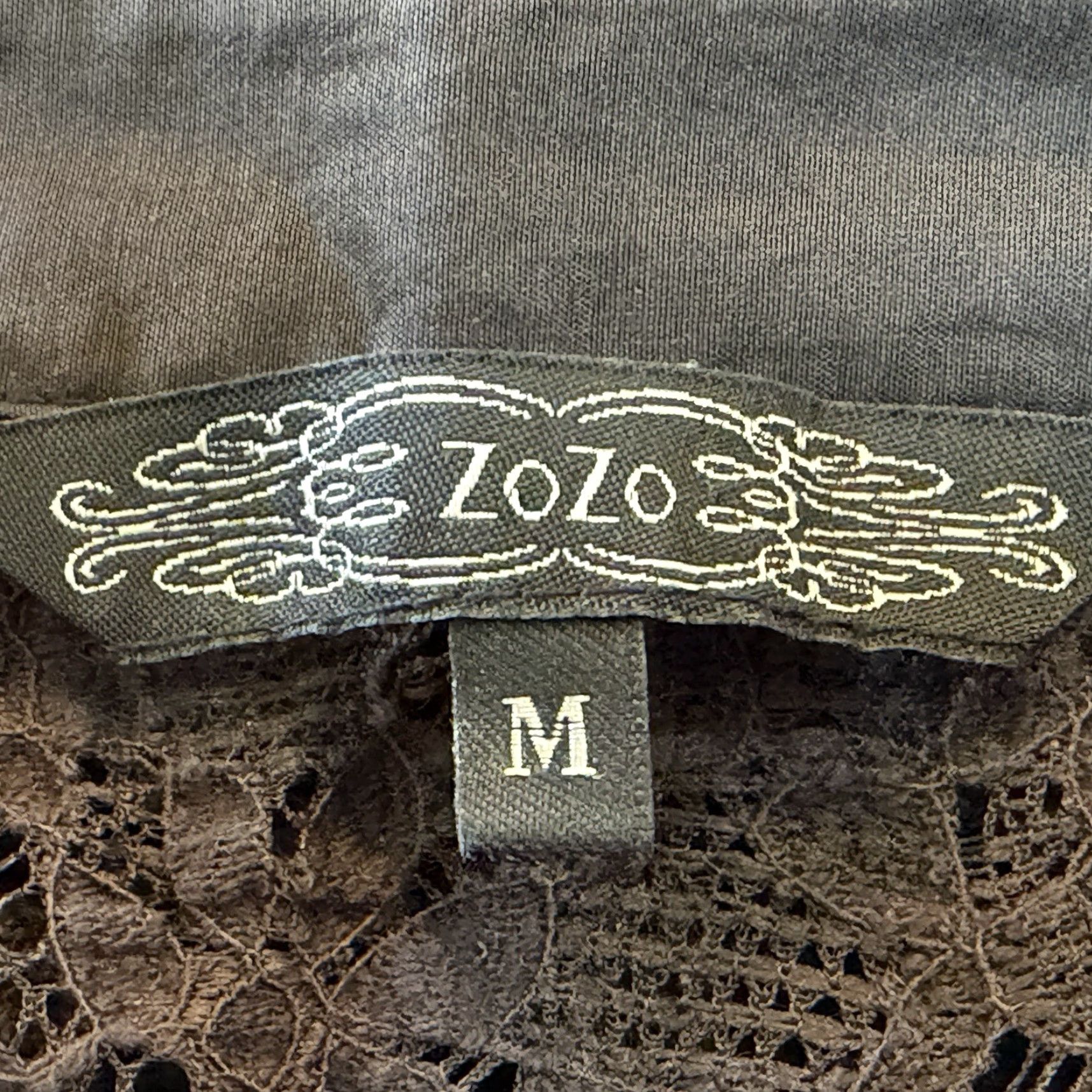 CHOCOOLATE ZoZo Button Front Lace Top Womens Medium Chocolate Brown Y2K Whimsigoth Fairy Size M / US 6-8 / IT 42-44 - 6 Thumbnail