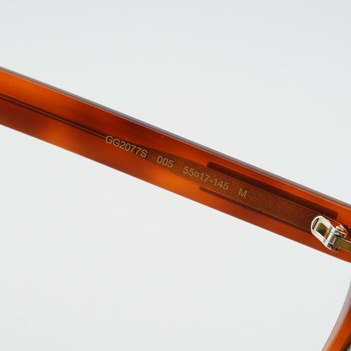 Gucci Gucci GG2077S 005 Sunglasses Havana Square Frame, Green Size ONE SIZE - 7 Thumbnail