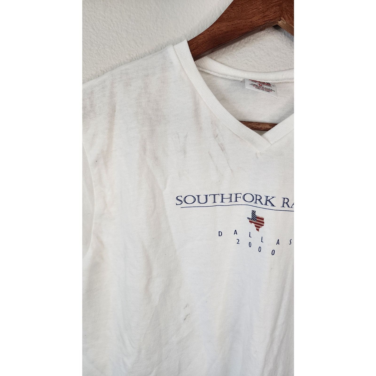 Anvil Vintage Womens South Fork Shirt Ranch Dallas VTG T-shirt Tee Size M / US 6-8 / IT 42-44 - 3 Thumbnail
