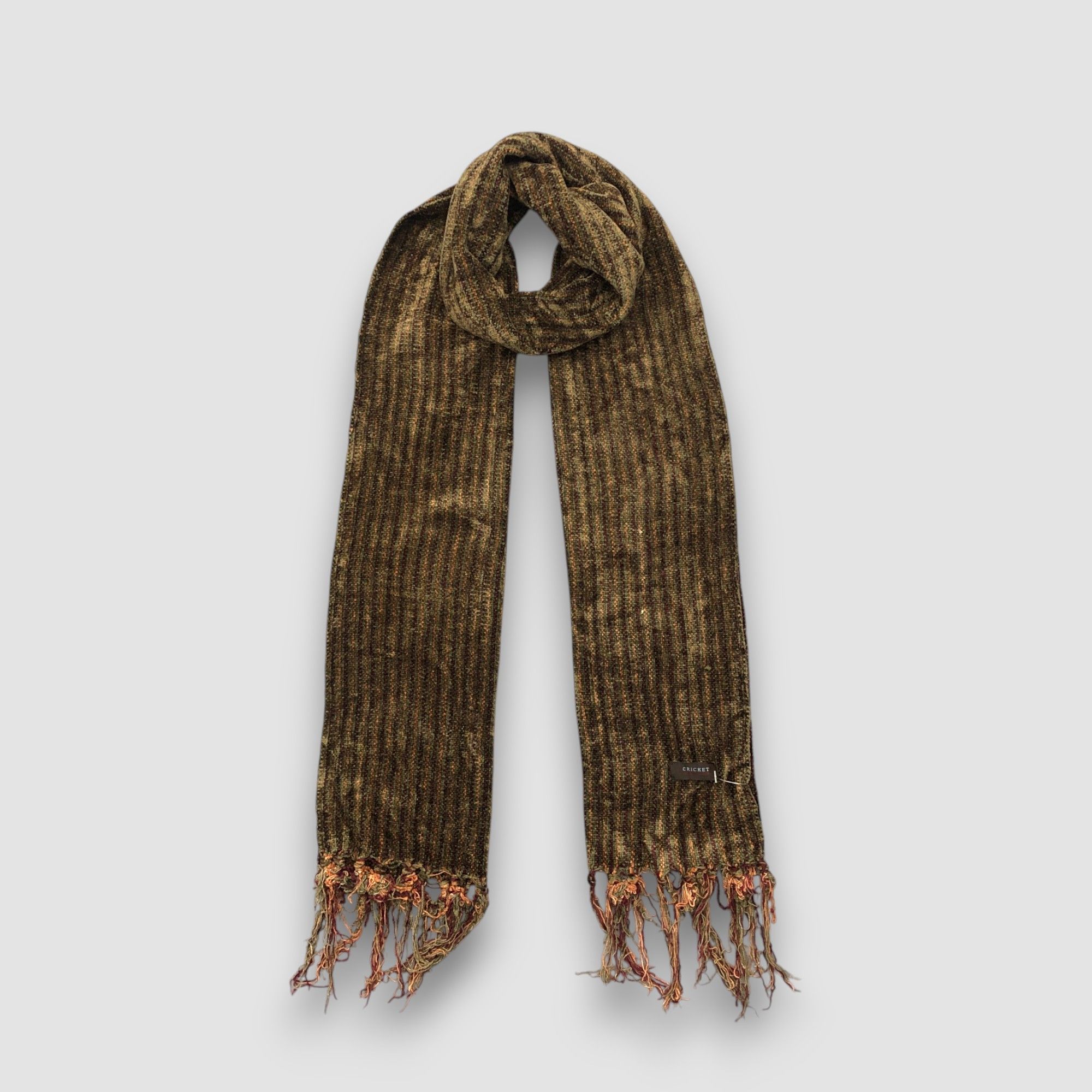 Japanese Brand Vintage Cricket Scarf Muffler Wool Fringe Winter Scarves Size ONE SIZE - 1 Thumbnail