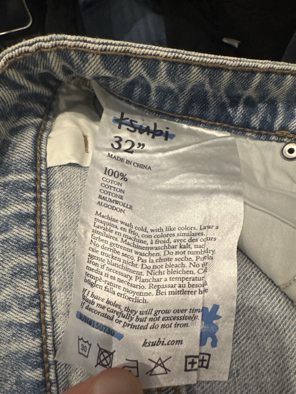 Ksubi KSUBI | Cross-Embroidered Cotton Jeans Size US 32 / EU 48 - 4 Thumbnail