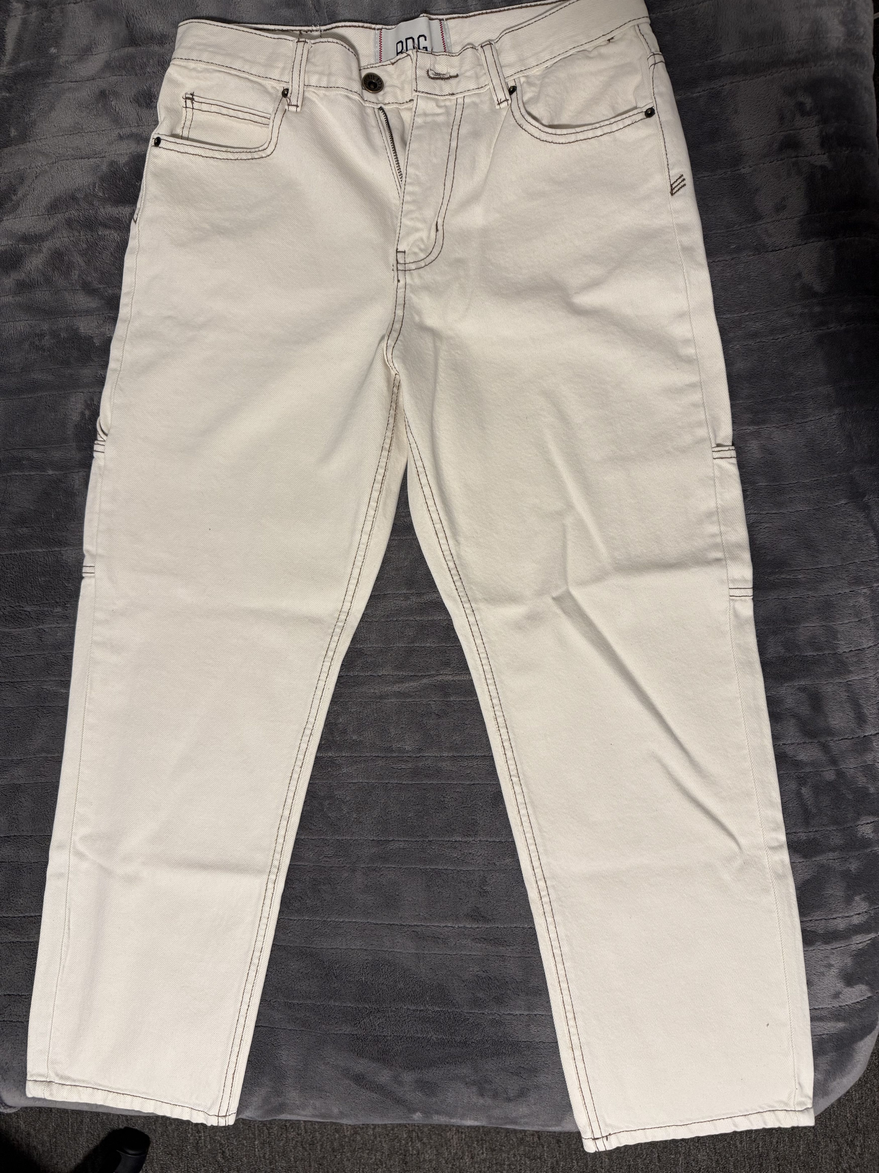 Bdg BDG Offwhite (Cream?) Cotton Jeans Size US 30 / EU 46 - 1 Thumbnail