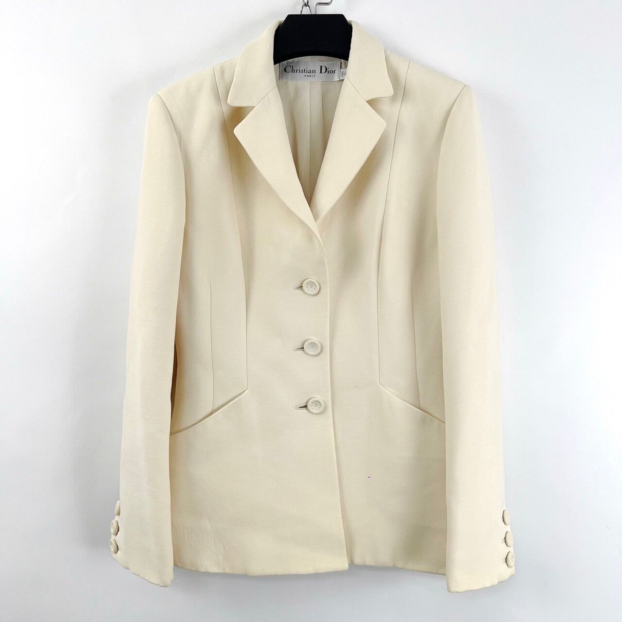 Dior Dior White Single-Breasted Bar Jacket Blazer Size S / US 4 / IT 40 - 1 Thumbnail