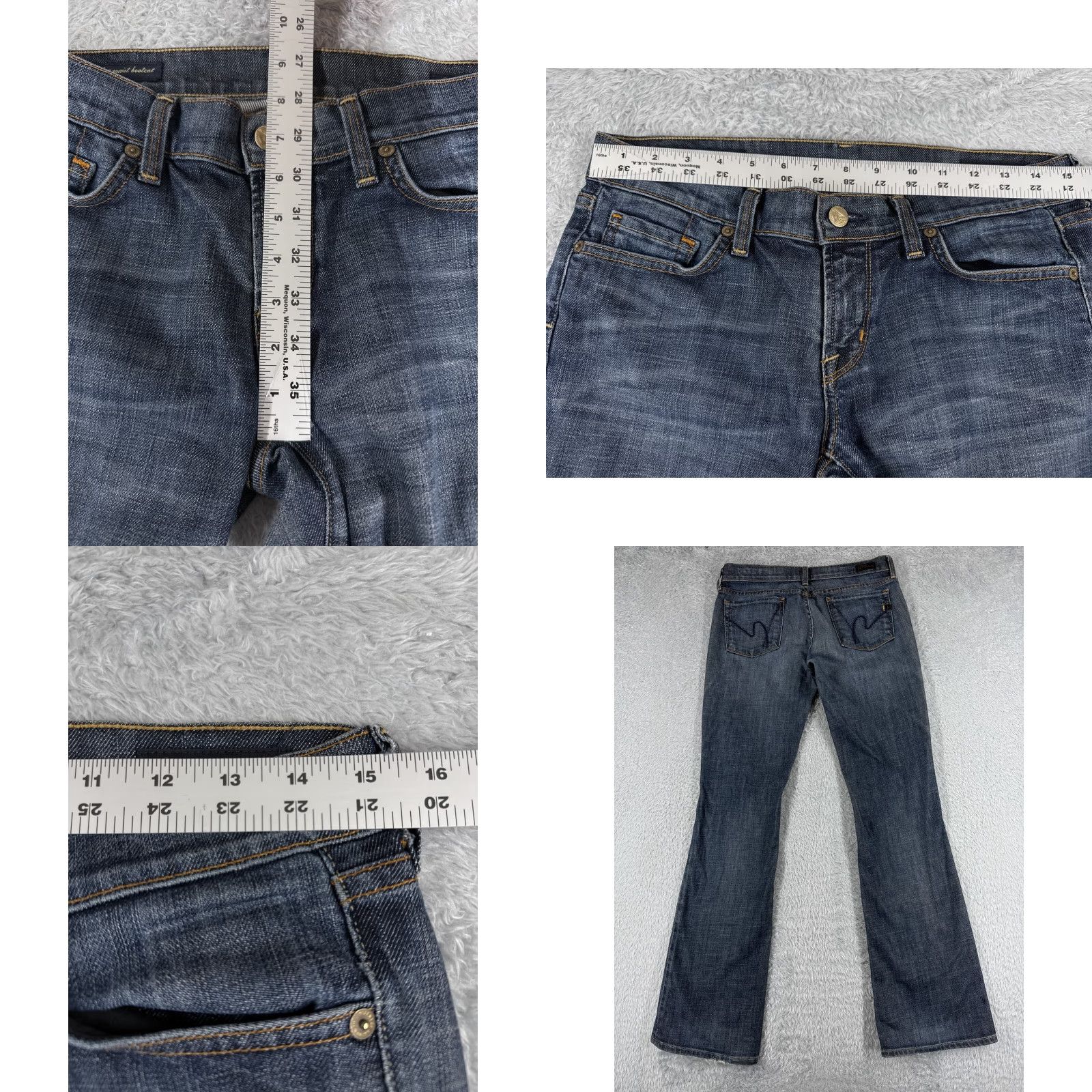 Citizens Of Humanity VINTAGE Citizens of Humanity Jeans Women 29 Blue Denim Kelly 001 Bootcut 29x33 Distressed Pockets Modern Western 29 Women Size 29" - 9 Thumbnail