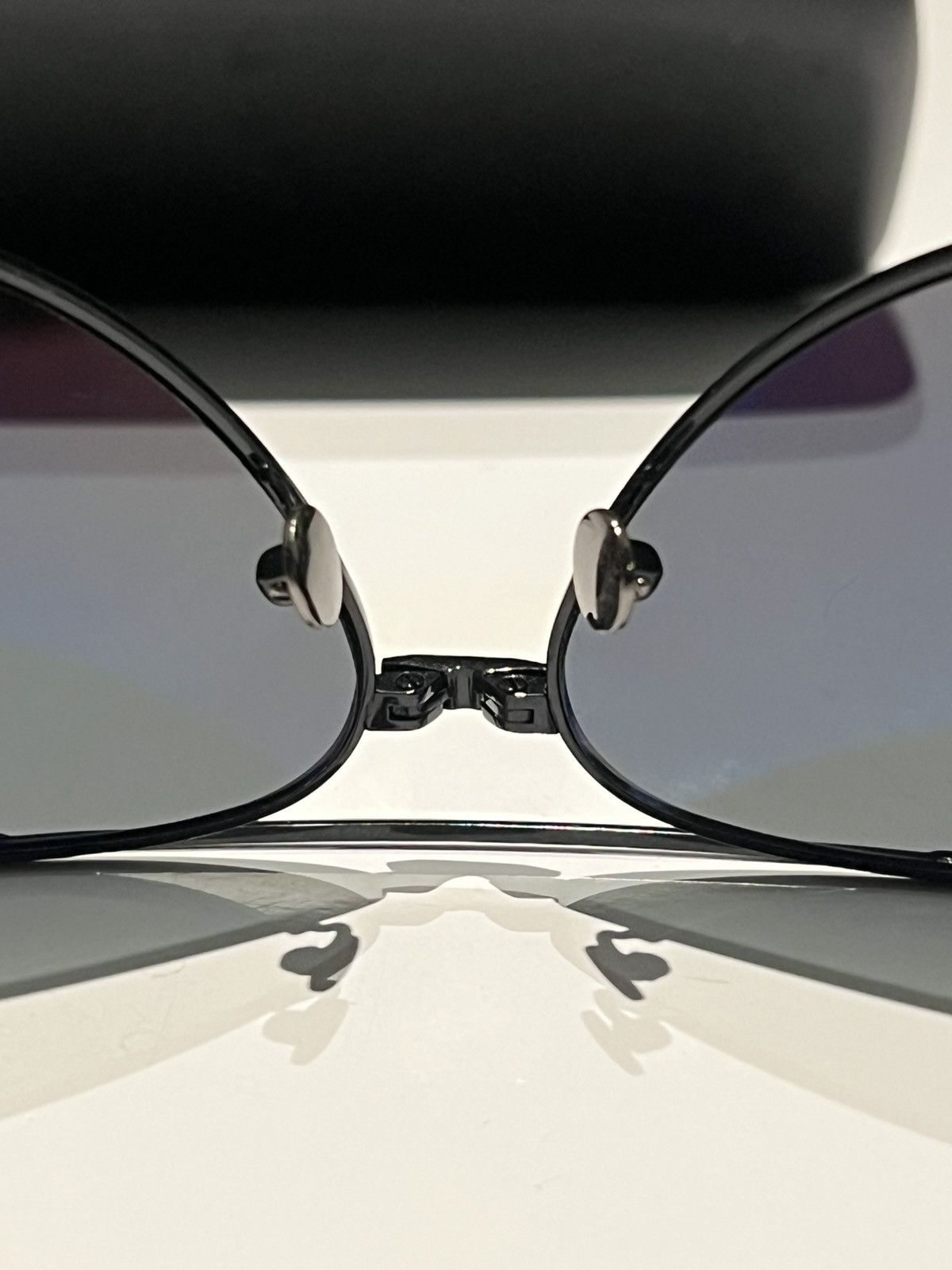 Ann Demeulemeester × Linda Farrow Black Aviator Sunglasses Size ONE SIZE - 8 Thumbnail