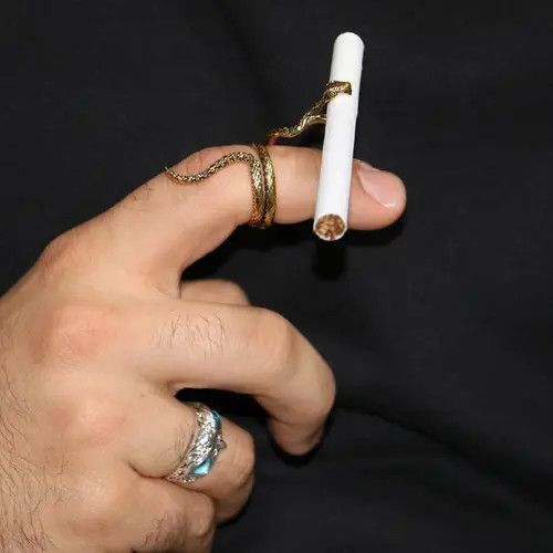 Jewelry Snake Cigarette Holder, Ring Cigarette Holder Size ONE SIZE - 1 Thumbnail