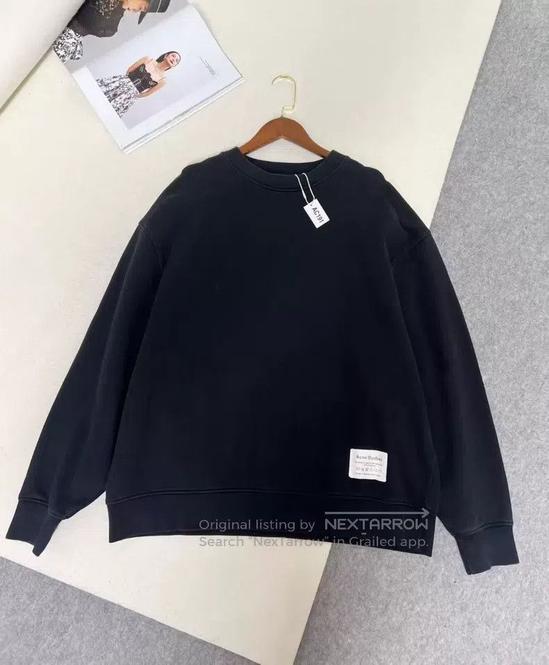 Acne Studios Acne Studios Black crewneck sweatshirt Size S / US 4 / IT 40 - 1 Thumbnail