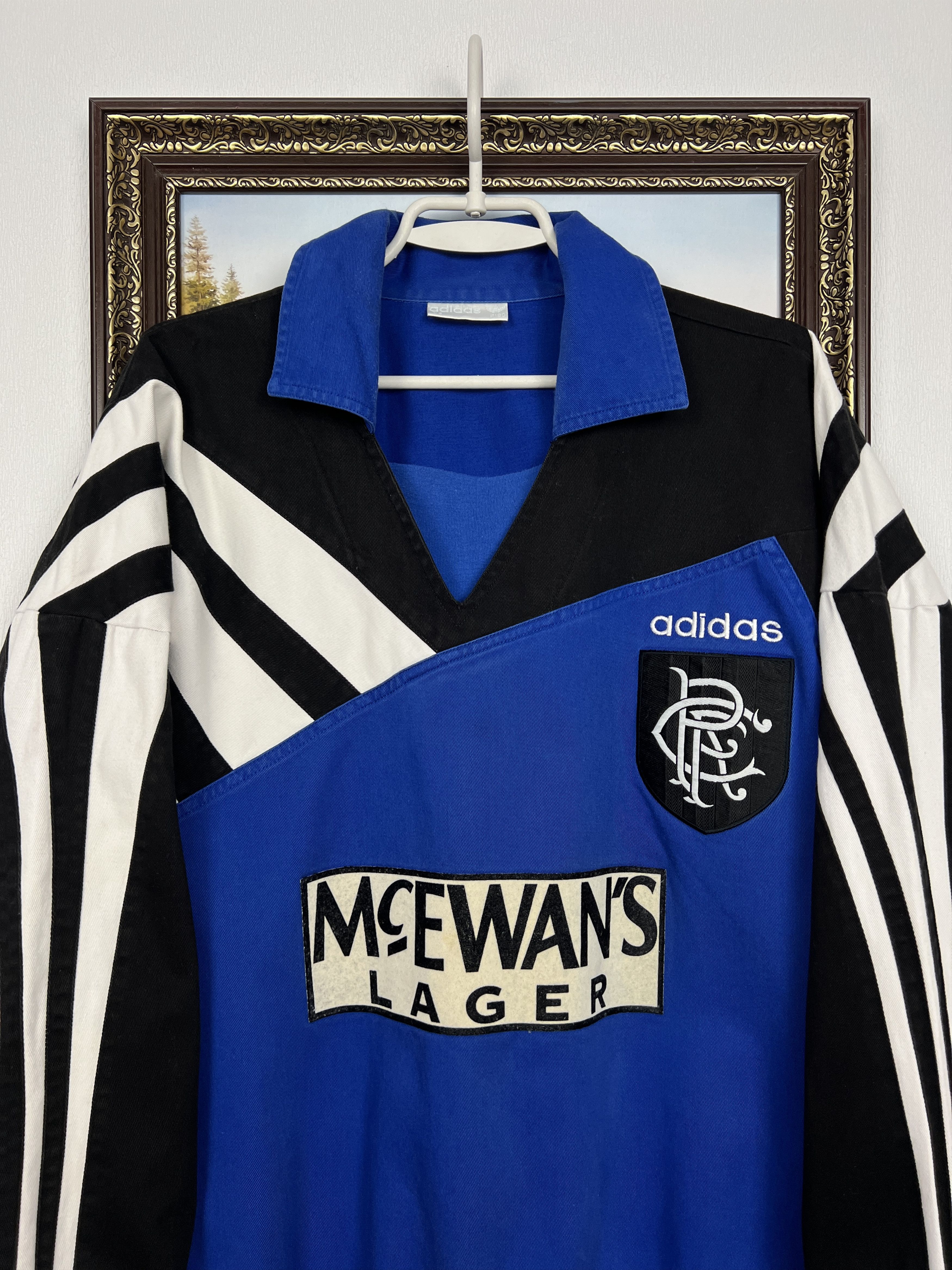 Adidas Vintage 90's Adidas Rangers Football Sweatshirt Soccer Size US M / EU 48-50 / 2 - 2 Thumbnail