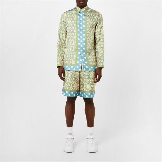 Versace o1g2r1mq0824 Barocco Polka Shirts in Multicolor Size US M / EU 48-50 / 2 - 6 Thumbnail
