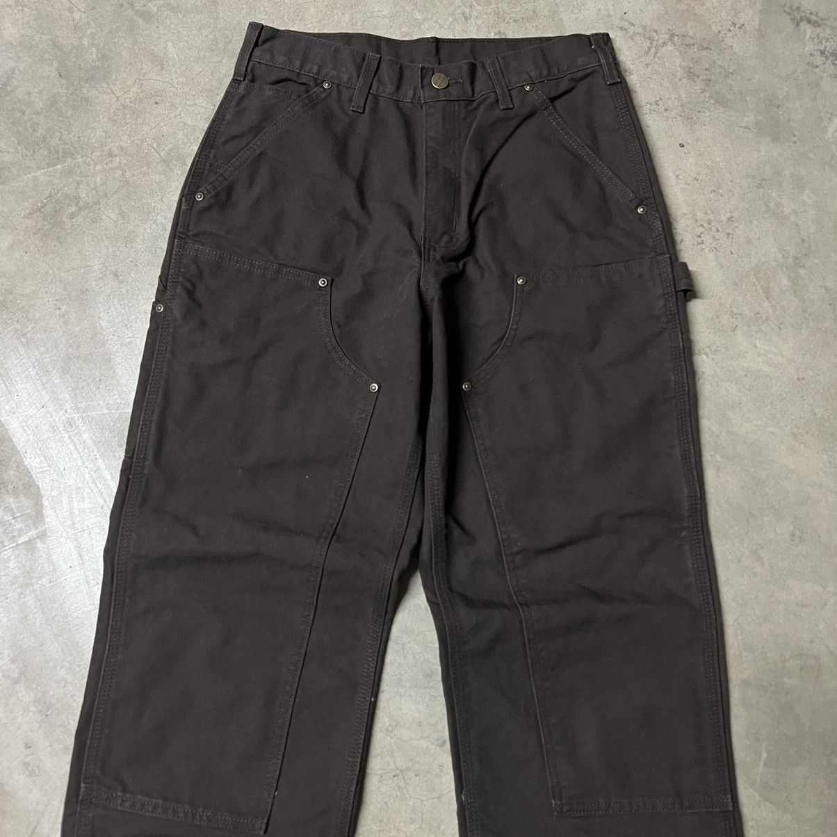 Carhartt × Carhartt Wip × Vintage BNWT Carhartt 🇺🇸 Brown Double-Knee Carpenter Pants Size US 29 - 6 Thumbnail