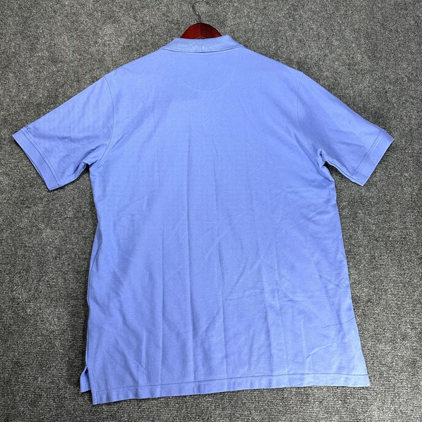 Izod Izod Polo Shirt Mens Large Blue Short Sleeve Pima Cotton No Roll Collar NEW Size US L / EU 52-54 / 3 - 7 Thumbnail