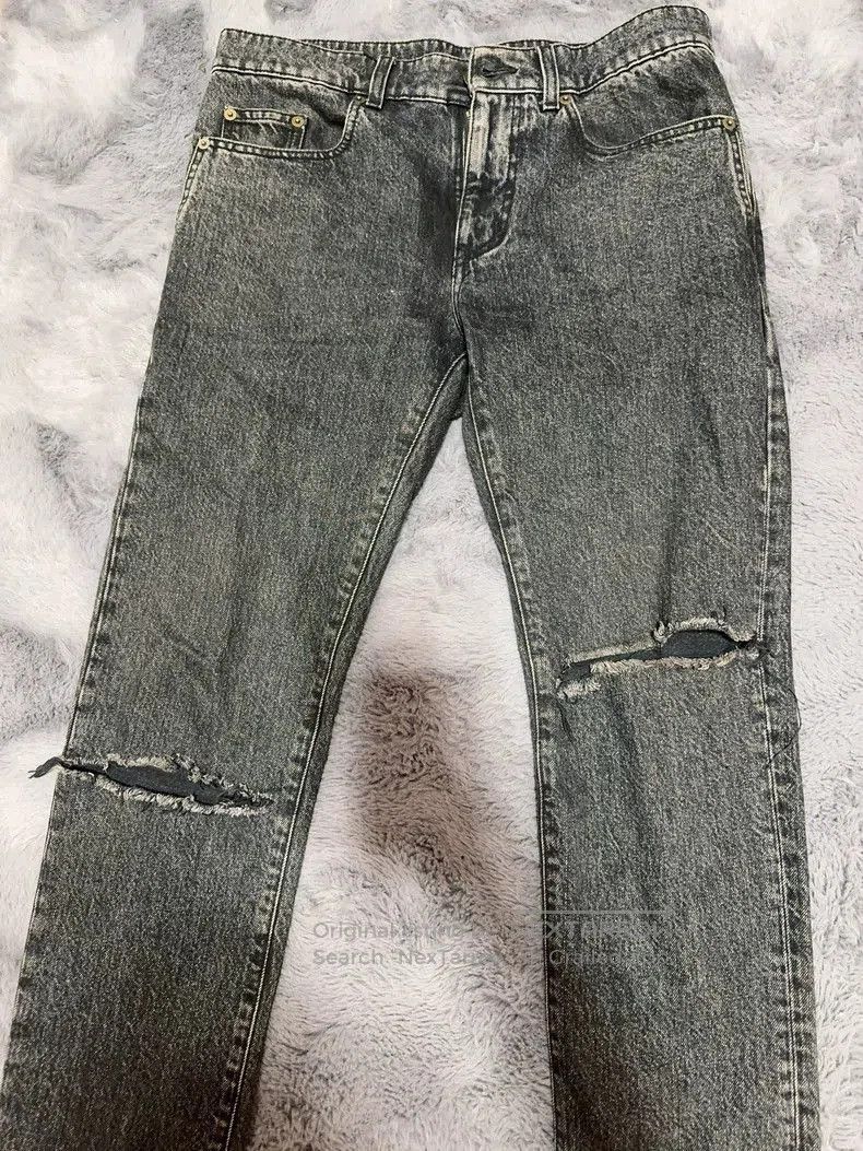 Saint Laurent Paris YSL SLP Distressed Denim Jeans. Size US 30 / EU 46 - 1 Thumbnail