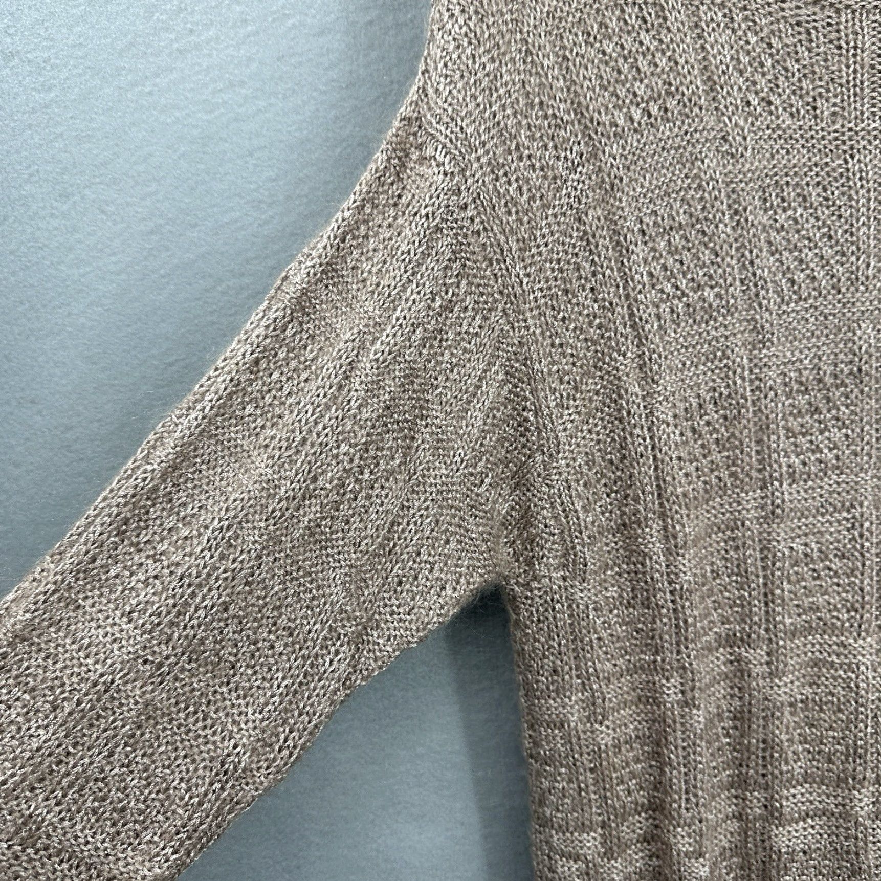 Anne Klein Anne Klein Bloomingdales Sweater Womens L Beige y2k Oversize Mohair Silk Blend Quiet Size L / US 10 / IT 46 - 6 Thumbnail