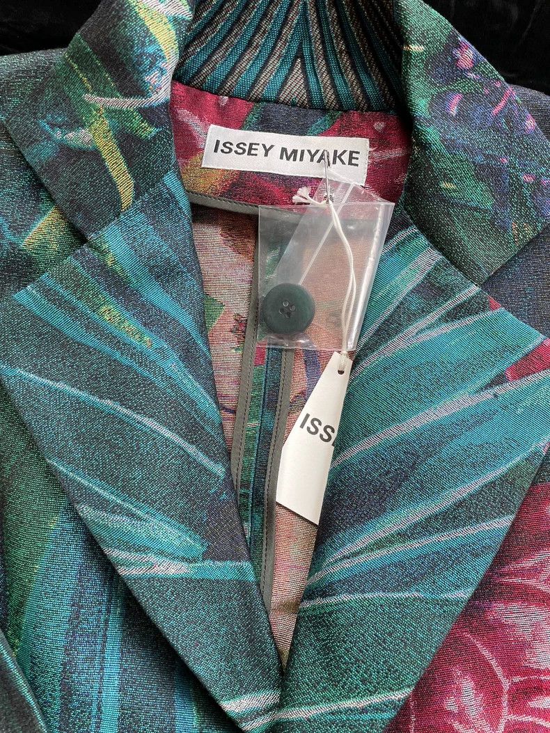 Issey Miyake Issey Miyake size:2 Blue-green main plant and floral coat Size M / US 6-8 / IT 42-44 - 3 Thumbnail