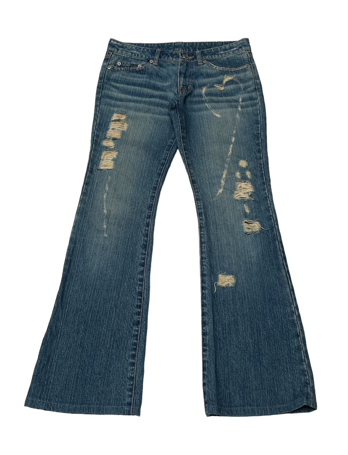 image of Avant Garde x Unbrnd Vintage Unbrand Flared Jeans 2000S in Denim, Men's (Size 29)