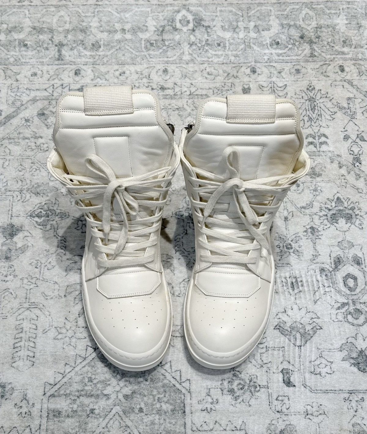 Rick Owens Rick Owens Geobasket Milk White New Version Size US 7 / EU 40 - 1 Thumbnail