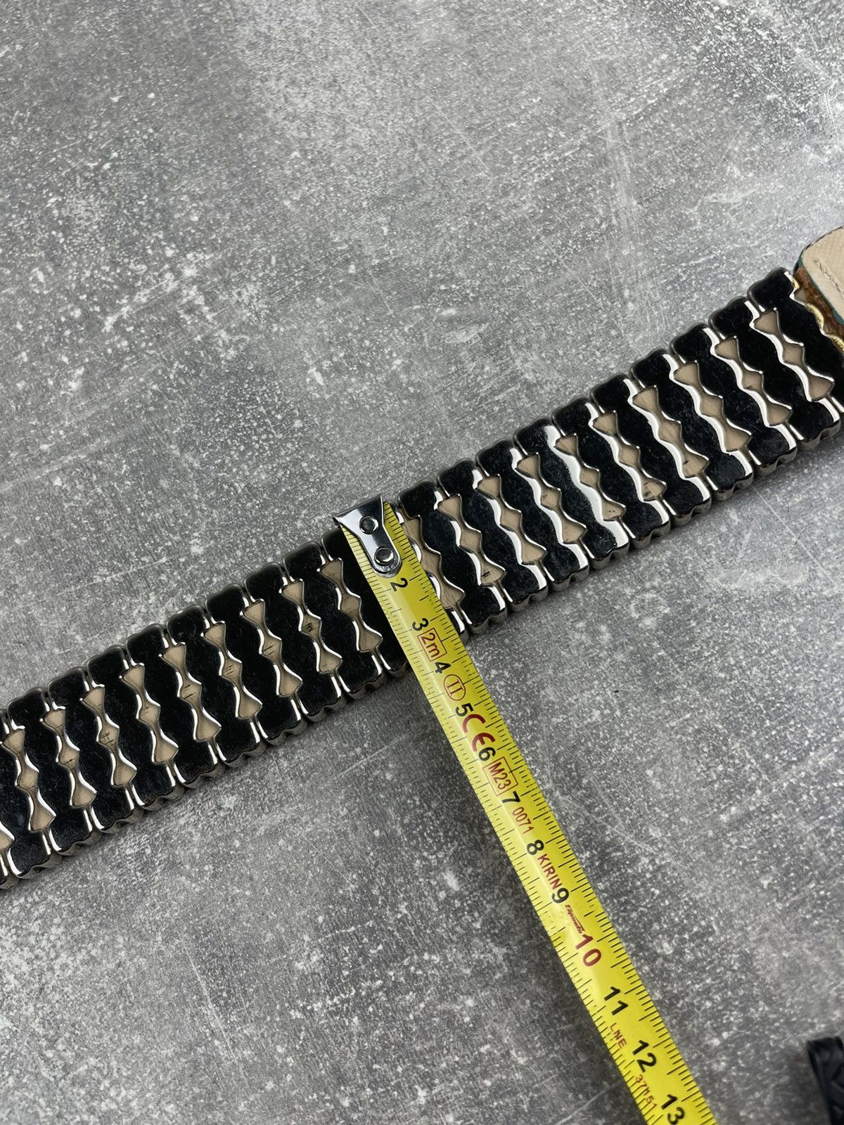 Vintage Y2K Leo Jeck Handcrafted Metal Mesh Leather Belt Turquoise Size ONE SIZE - 9 Thumbnail
