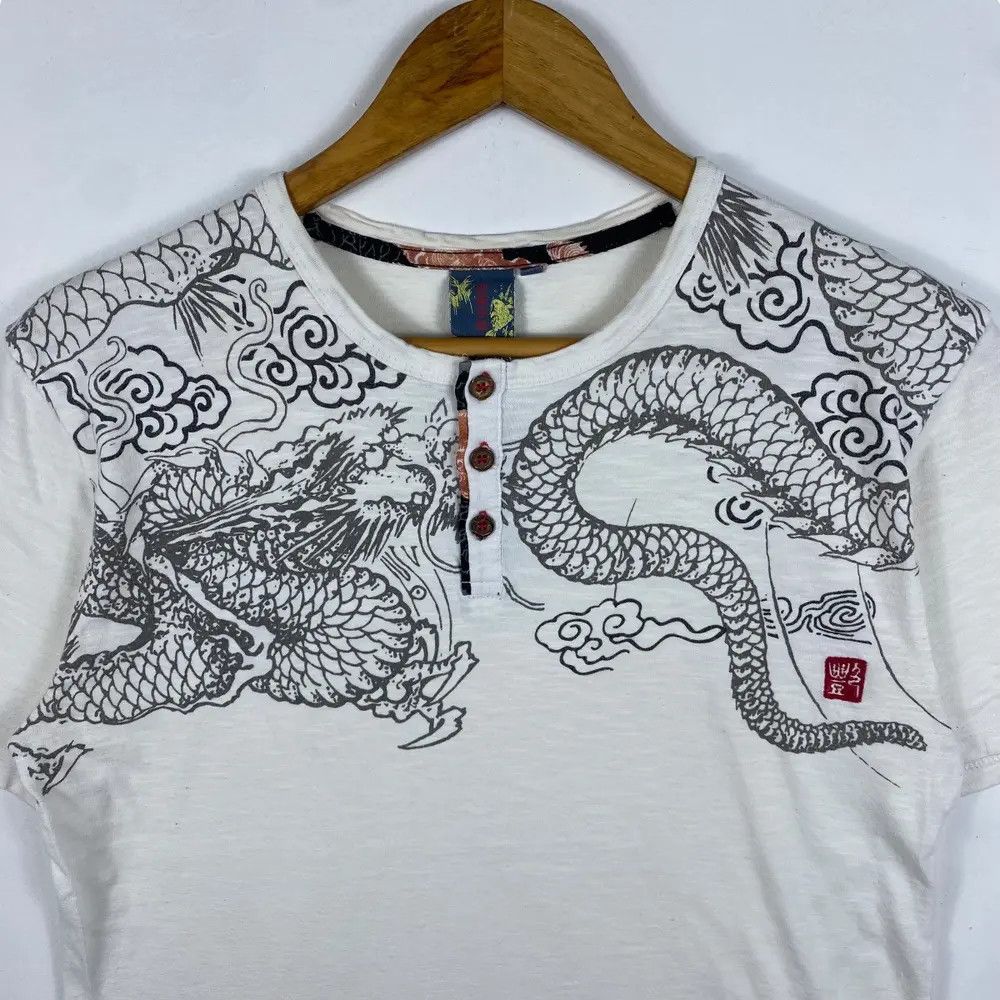 Japanese Brand Japanese Traditional Dragon Sukajan Tee Shirt Medium Size Size US M / EU 48-50 / 2 - 2 Thumbnail