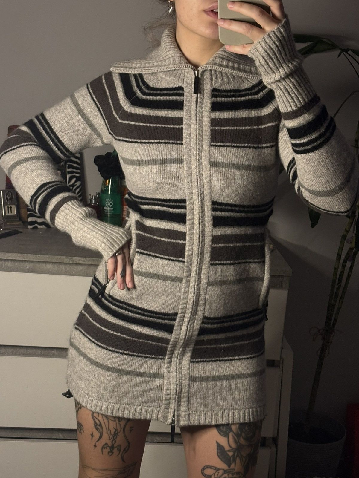 Bench × Vintage Vintage striped sweater/dress amazing beautiful natural wool Size XS / US 0-2 / IT 36-38 - 3 Thumbnail