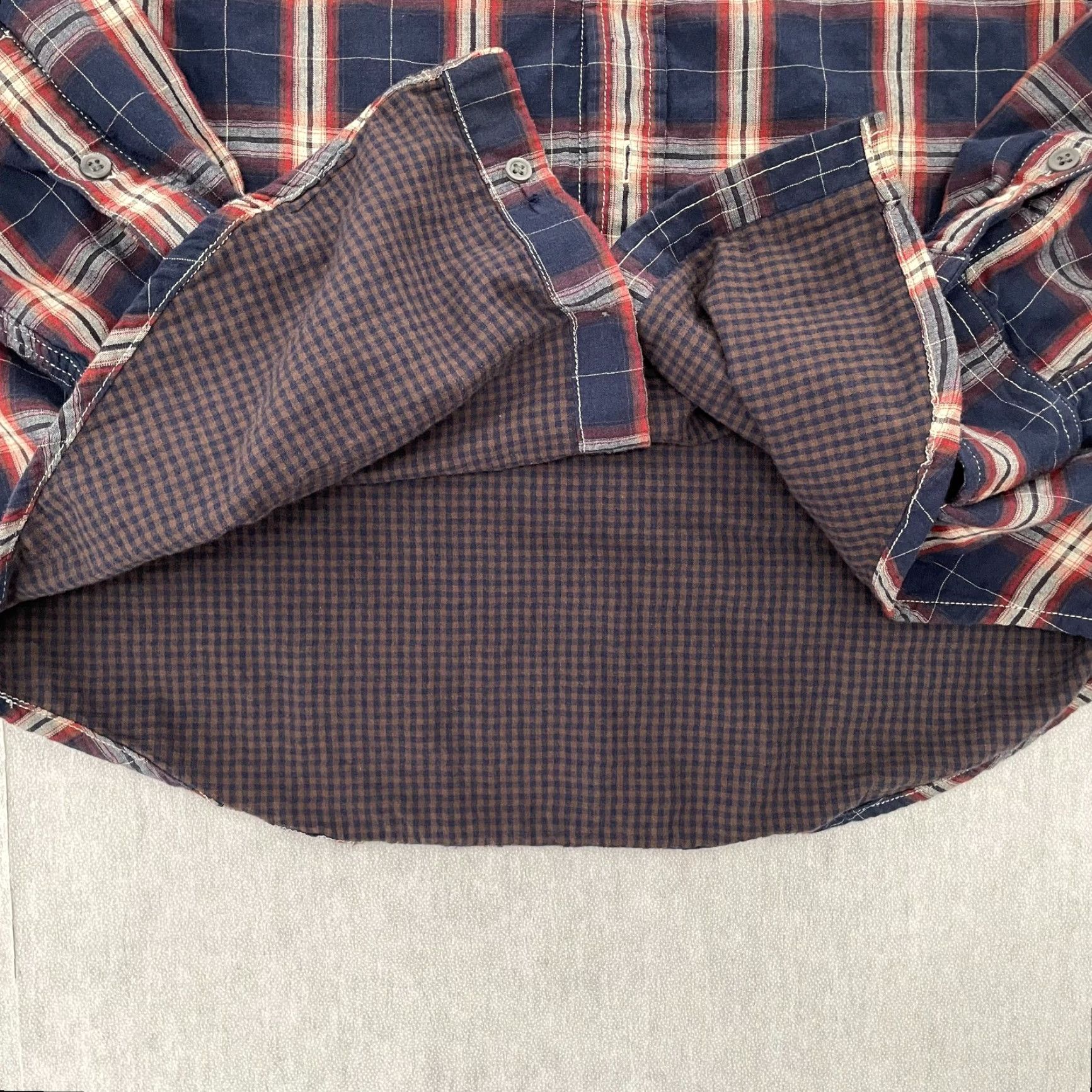 Vince VINTAGE Vince Flannel Shirt Men Medium Blue Plaid Long Sleeve Button-Up Casual Size US M / EU 48-50 / 2 - 5 Thumbnail