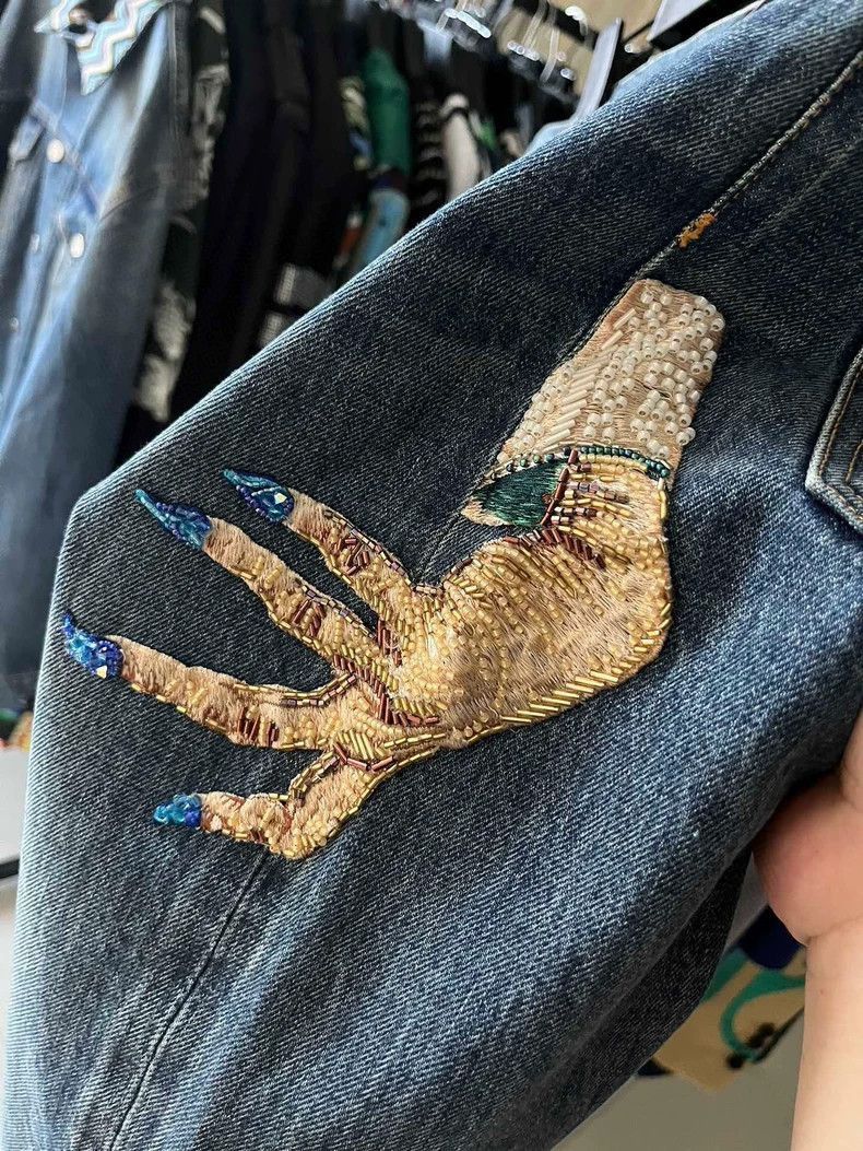 Undercover Classic Embroidered Denim Pants by Undercover Size US 30 / EU 46 - 3 Thumbnail