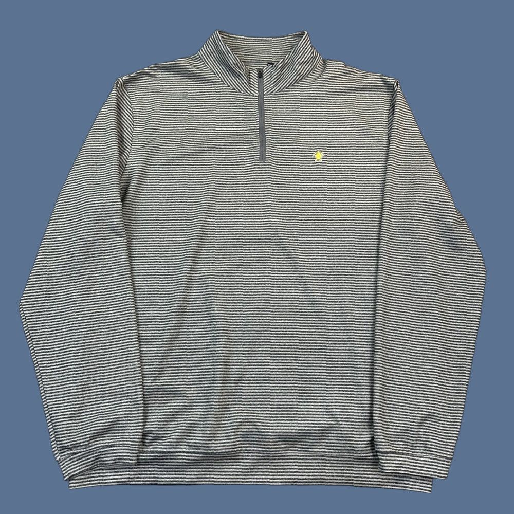 Vintage Simply Southern Collection Pullover Mens 2XL Stripe Performance 1/4 Zip Golf Shirt Men Gray Striped 1/4 Zip Size US XXL / EU 58 / 5 - 1 Thumbnail
