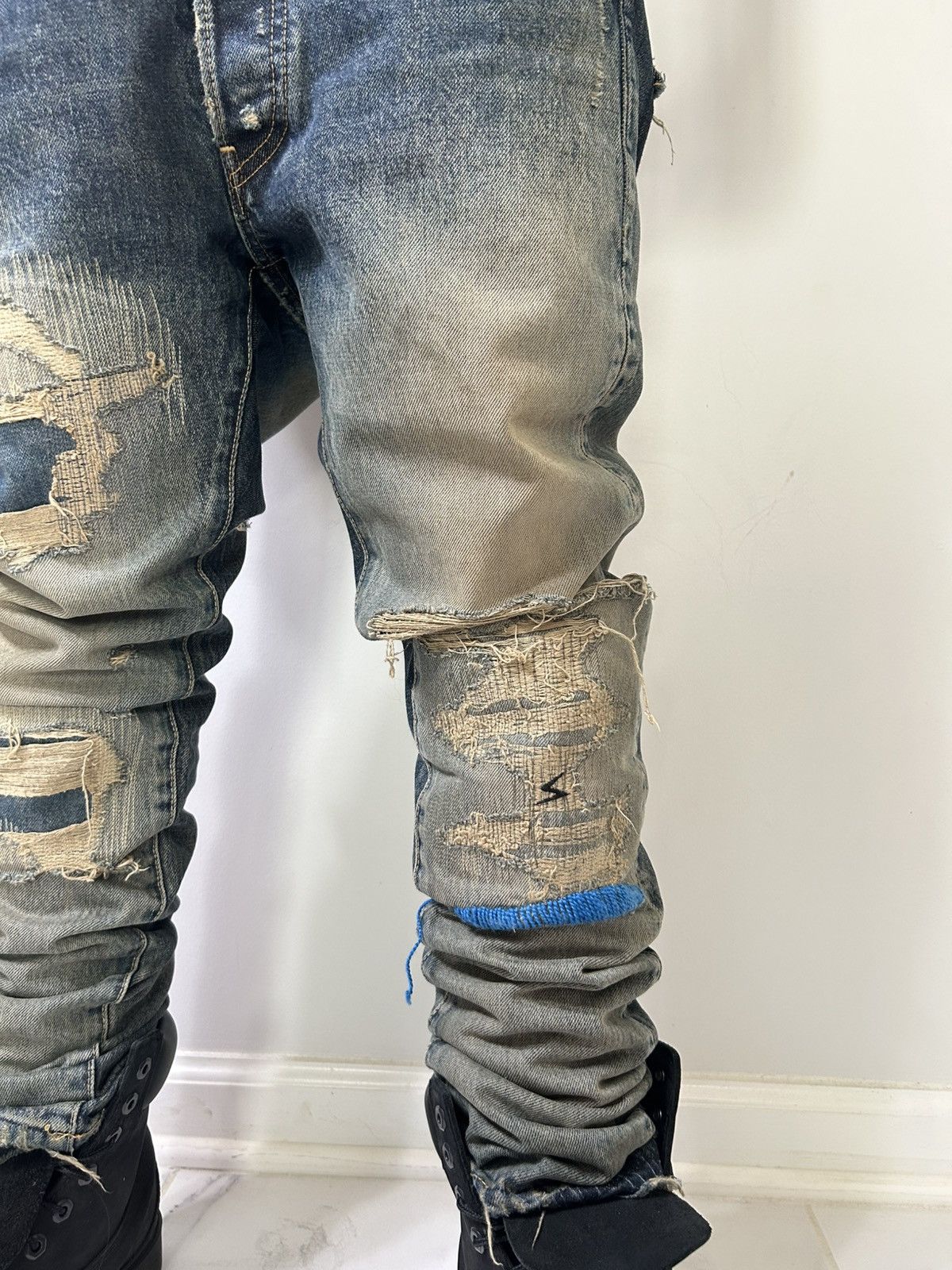 Undercover SS10 Undercover Blue Yarn 68 Denim Size US 30 / EU 46 - 6 Thumbnail