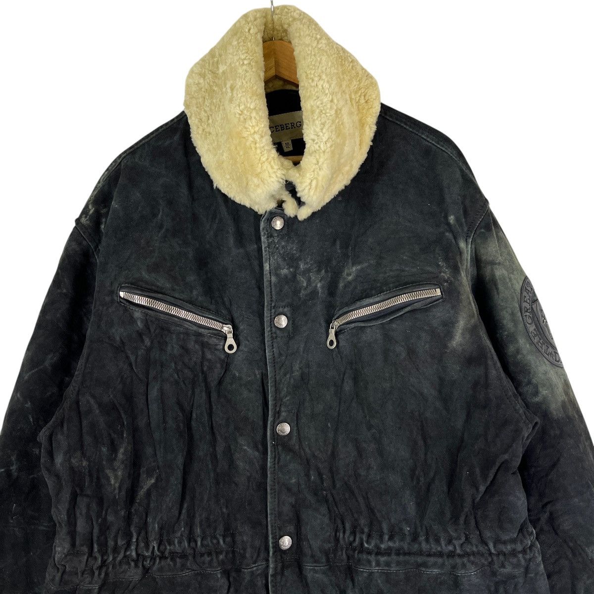 🔥 ICEBERG PEANUTS LEATHER JACKET MADE IN ITALY
