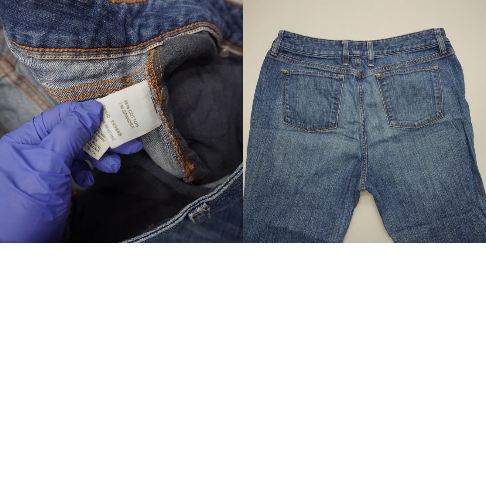 Vintage LL Bean Favorite Fit Jeans Womens 14 Petite Blue Mid Rise Straight Denim Jeans Size 36" / US 14 / IT 50 - 8 Thumbnail
