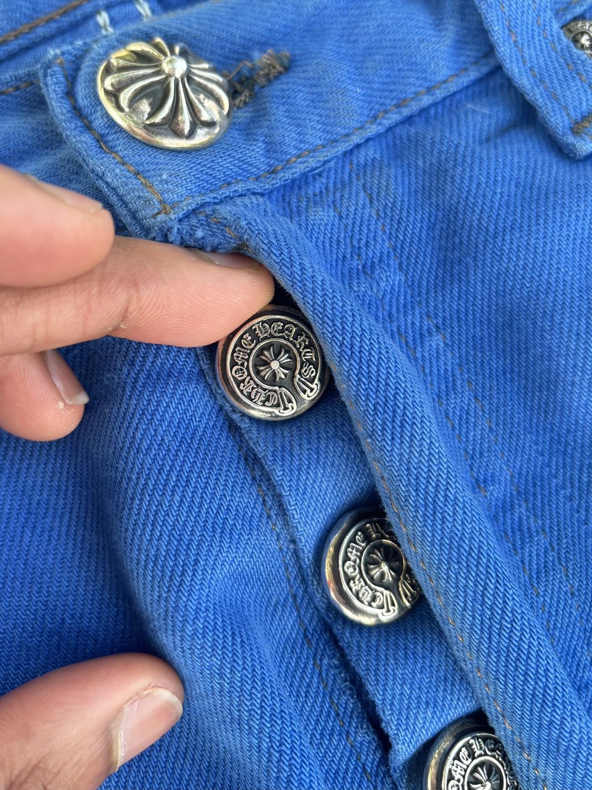 Chrome Hearts Chrome Hearts Blue London Exclusive Jeans Size US 33 - 8 Thumbnail