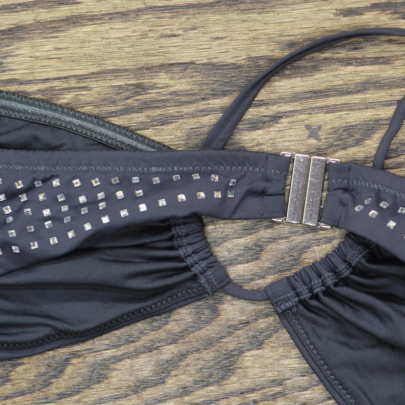 Other Significant Other Bikini Top Sn2414t-f1 Charcoal Gray 10 Size ONE SIZE - 3 Thumbnail