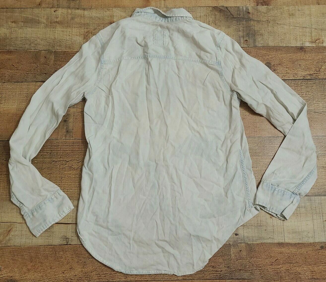 Designer Hollister button down shirt women Medium Grey Blue Tie Dye Size M / US 6-8 / IT 42-44 - 2 Thumbnail