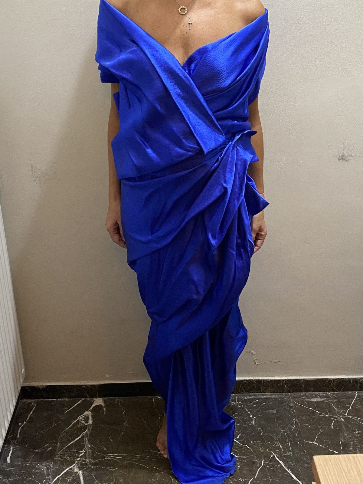 Vivienne Westwood VIVIENNE WESTWOOD ELECTRIC BLUE SILK DRESS Size M / US 6-8 / IT 42-44 - 2 Thumbnail