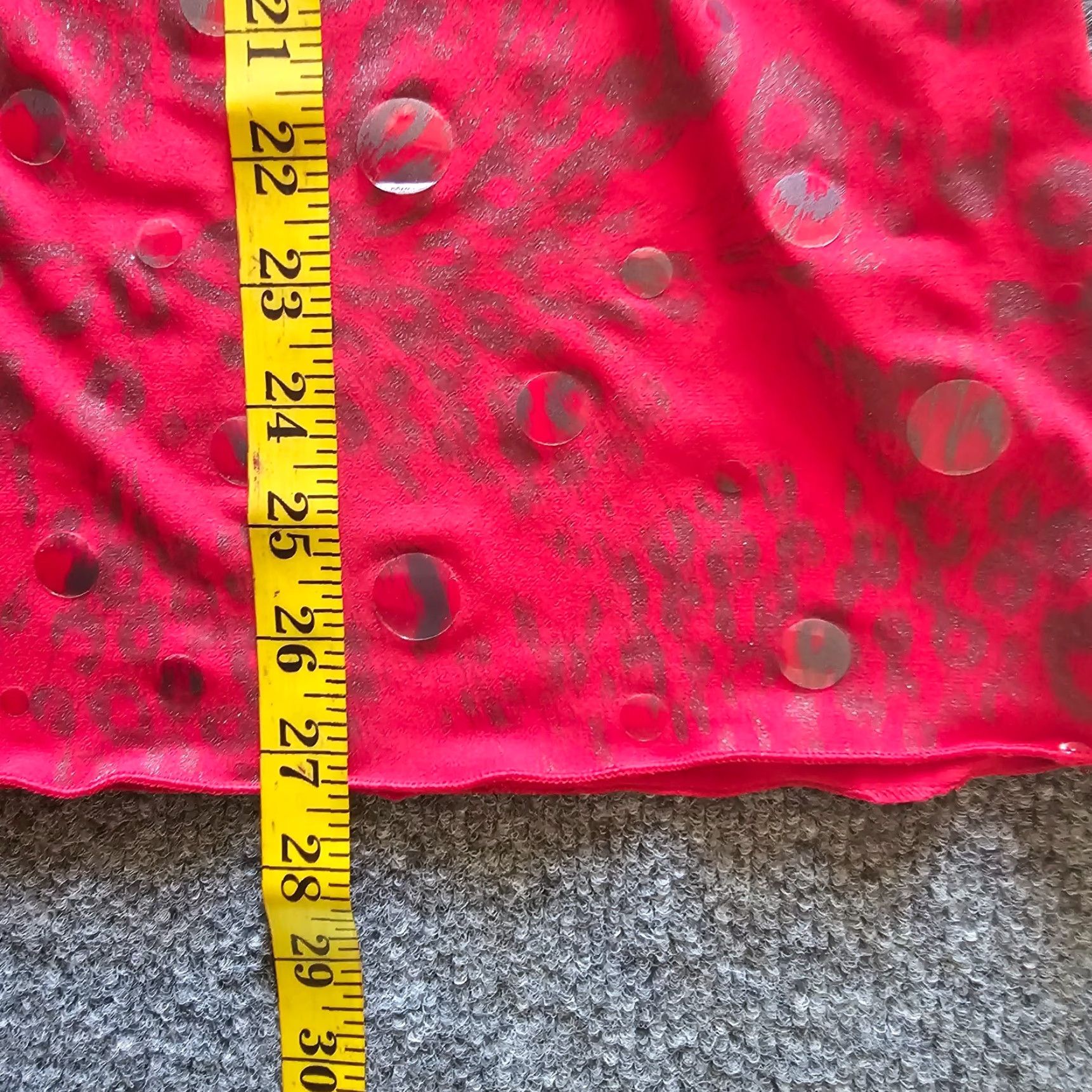 Vintage Susan Graver Blouse Womens Size 3X Red 3/4 Sleeve Leopard Casual Career Shirt Size XXL / US 16-18 / IT 52-54 - 6 Thumbnail