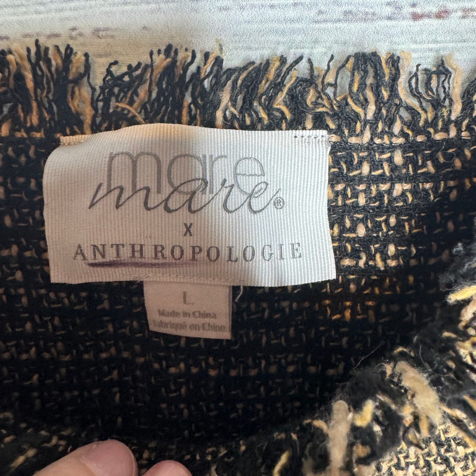 Anthropologie Mare Mare x Anthropologie Tweed Crop Top Fray Square Neck L Size L / US 10 / IT 46 - 3 Thumbnail