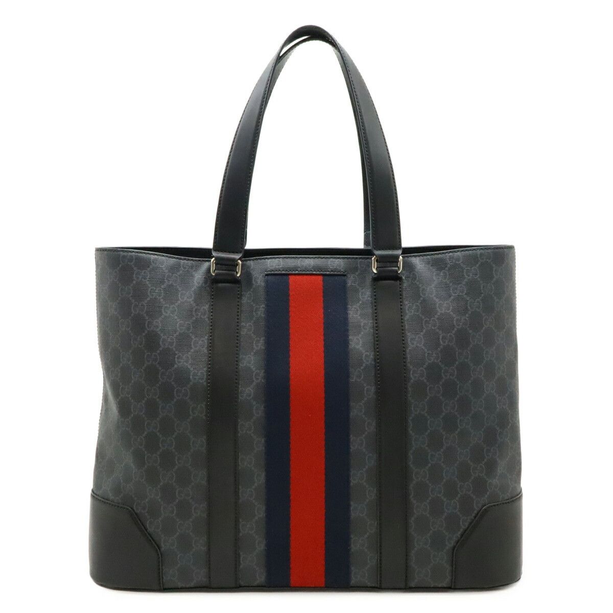 Gucci Gucci GG Supreme Pvc Leather Tote Bag Canvas Shoulder Bag 495560 in Black, Women's