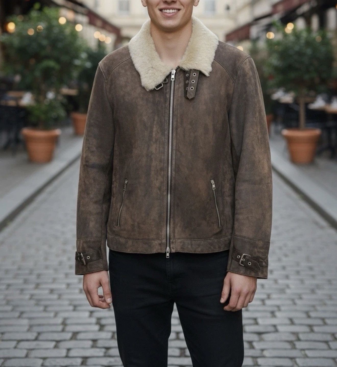 Other DELAN sheep leather Jacket NWT $1608 Size US XL / EU 56 / 4 - 1 Thumbnail